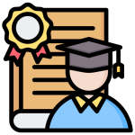 PhD degree level icon