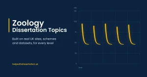 Bat echolocation calls plotted as frequency against time beside the heading Zoology Dissertation Topics