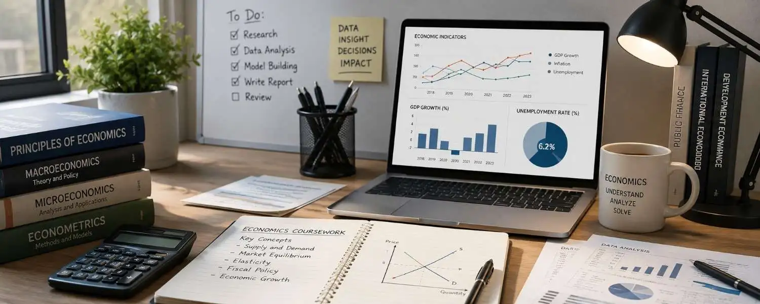 University economics coursework assistance with academic research and data analysis