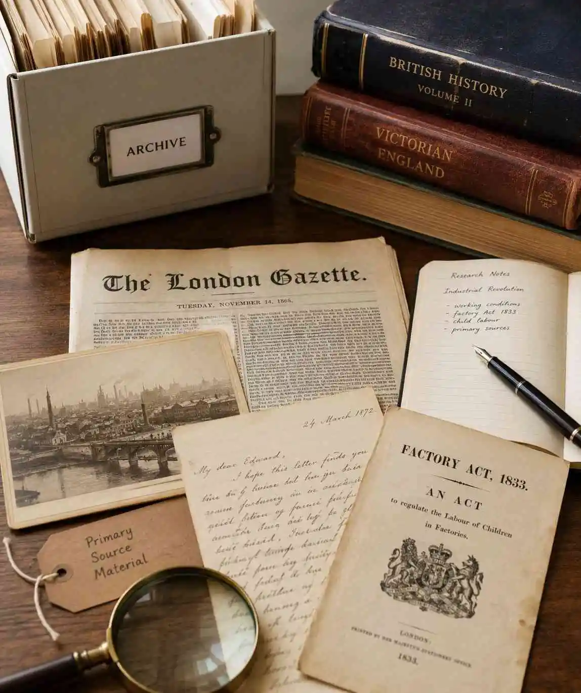archive documents and primary source materials for uk history coursework research