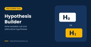 Null hypothesis H0 and alternative hypothesis H1 cards for student research