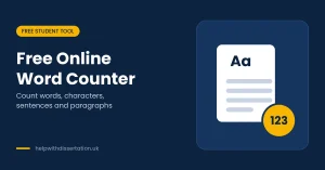 Document with Aa text and a 123 badge representing a word counter tool
